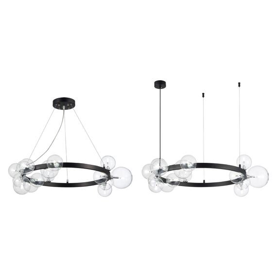 SL1165.403.15 Светильник подвесной ST-Luce Черный/Прозрачный G4 15*5W NECTON, изображение 3