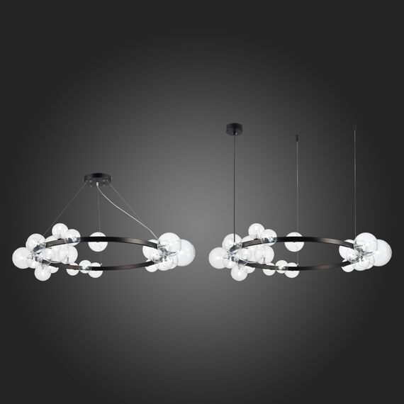 SL1165.403.24 Светильник подвесной ST-Luce Черный/Прозрачный G4 24*5W NECTON, изображение 2