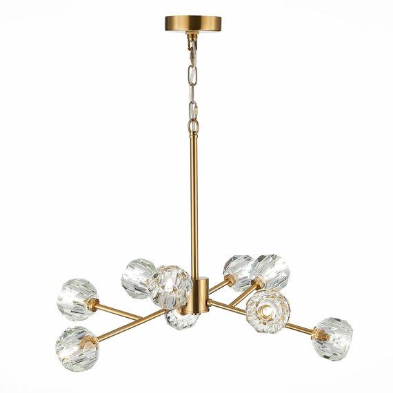 SL1166.303.09 Светильник подвесной ST-Luce Латунь/Прозрачный G9 LED 9*5W ROMANO, изображение 9