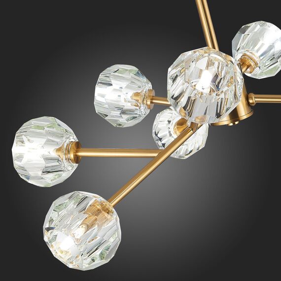 SL1166.303.09 Светильник подвесной ST-Luce Латунь/Прозрачный G9 LED 9*5W ROMANO, изображение 11