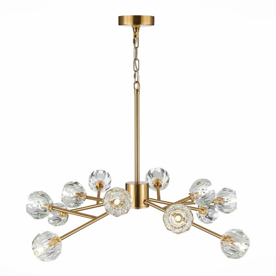 SL1166.303.12 Светильник подвесной ST-Luce Латунь/Прозрачный G9 LED 12*5W ROMANO, изображение 9