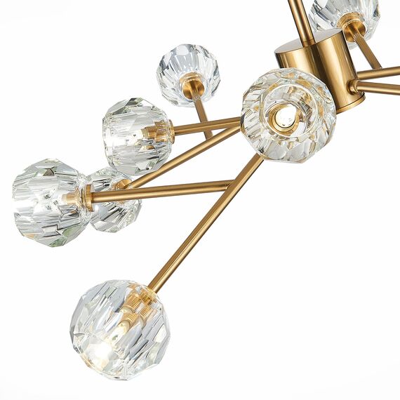 SL1166.303.12 Светильник подвесной ST-Luce Латунь/Прозрачный G9 LED 12*5W ROMANO, изображение 12