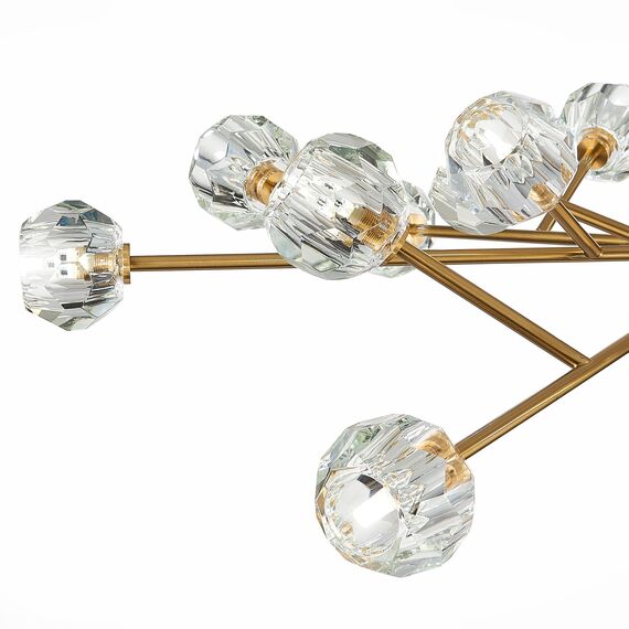 SL1166.303.18 Светильник подвесной ST-Luce Латунь/Прозрачный G9 LED 18*5W ROMANO, изображение 12