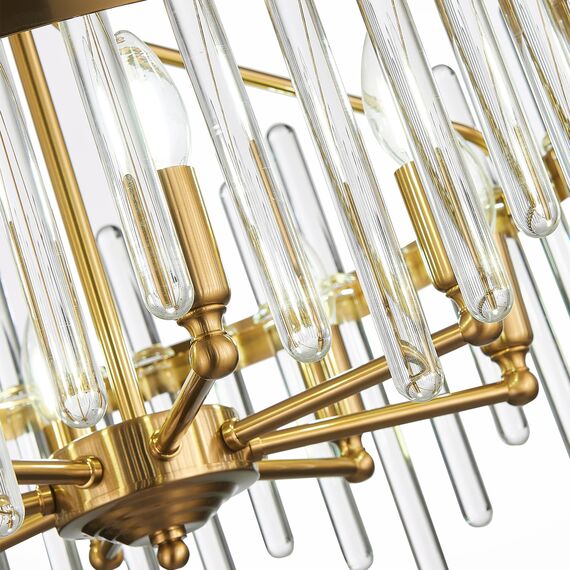 SL1167.303.08 Светильник подвесной ST-Luce Латунь/Латунь, Прозрачный E14 8*40W TELLURIO, изображение 12