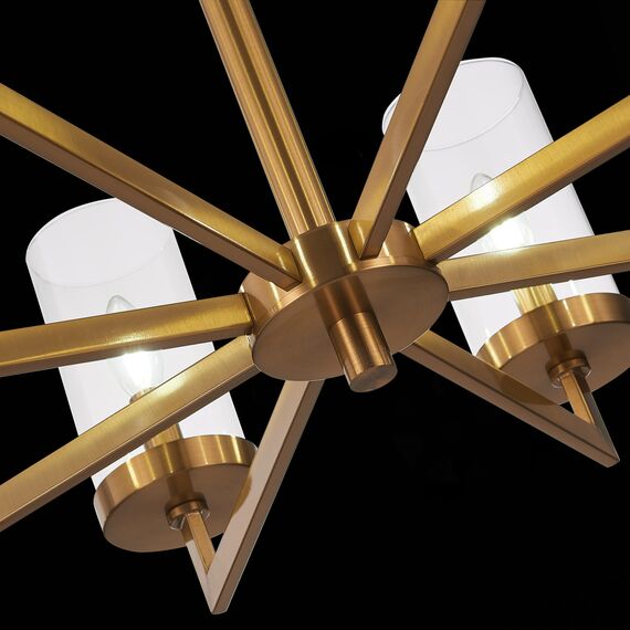 SL1171.303.08 Люстра подвесная ST-Luce Латунь/Прозрачный E14 8*40W MASINE, изображение 10