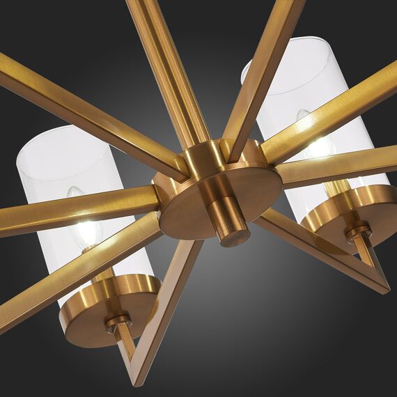 SL1171.303.08 Люстра подвесная ST-Luce Латунь/Прозрачный E14 8*40W MASINE, изображение 11