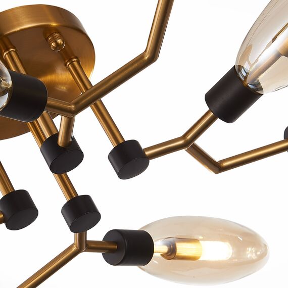 SL1174.302.08 Люстра потолочная ST-Luce Латунь/Коньячный G9 8*5W DESIMA, изображение 12