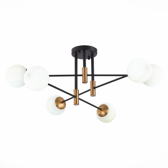 SL1203.402.06 Люстра потолочная ST-Luce Бронза,Черный/Белый E27 6*40W LIMANO, изображение 3