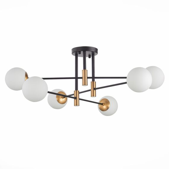 SL1203.402.06 Люстра потолочная ST-Luce Бронза,Черный/Белый E27 6*40W LIMANO, изображение 6
