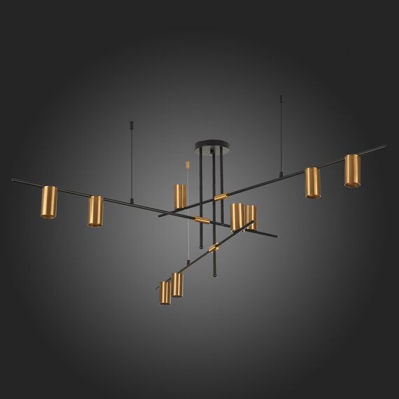SL1206.402.09 Светильник потолочный ST-Luce Черный/Латунь GU10 9*7W SORMANO, изображение 5