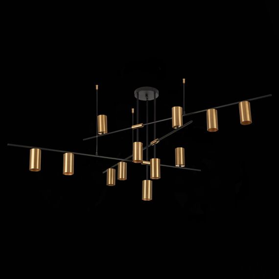 SL1206.402.12 Светильник потолочный ST-Luce Черный/Латунь GU10 12*7W SORMANO, изображение 4