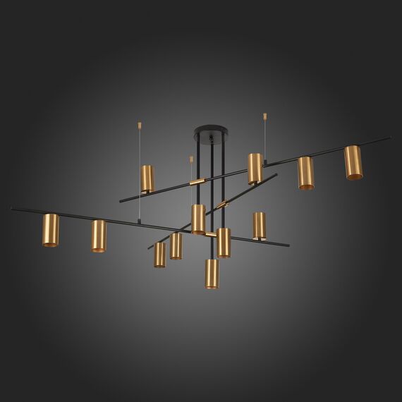 SL1206.402.12 Светильник потолочный ST-Luce Черный/Латунь GU10 12*7W SORMANO, изображение 5