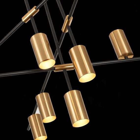 SL1206.402.12 Светильник потолочный ST-Luce Черный/Латунь GU10 12*7W SORMANO, изображение 7