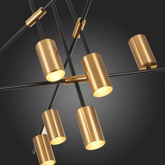 SL1206.402.12 Светильник потолочный ST-Luce Черный/Латунь GU10 12*7W SORMANO, изображение 8