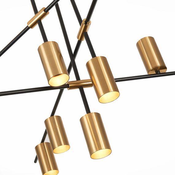 SL1206.402.12 Светильник потолочный ST-Luce Черный/Латунь GU10 12*7W SORMANO, изображение 9