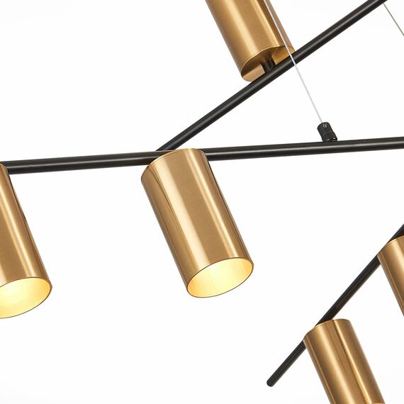 SL1206.402.12 Светильник потолочный ST-Luce Черный/Латунь GU10 12*7W SORMANO, изображение 12