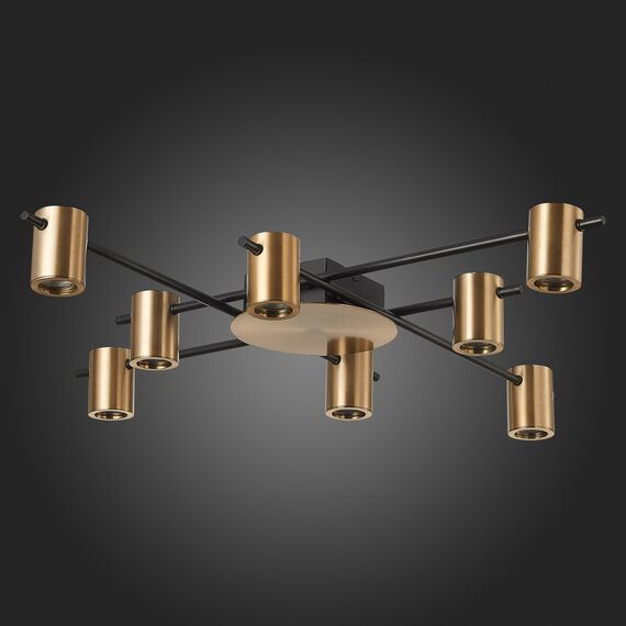 SL1207.402.08 Светильник потолочный ST-Luce Черный/Латунь GU10 8*7W VEROLI, изображение 2