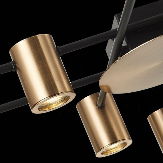 SL1207.402.08 Светильник потолочный ST-Luce Черный/Латунь GU10 8*7W VEROLI, изображение 7