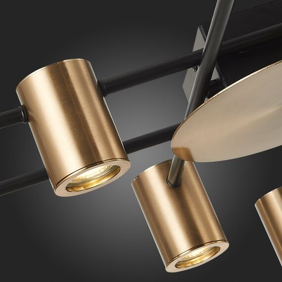 SL1207.402.08 Светильник потолочный ST-Luce Черный/Латунь GU10 8*7W VEROLI, изображение 8