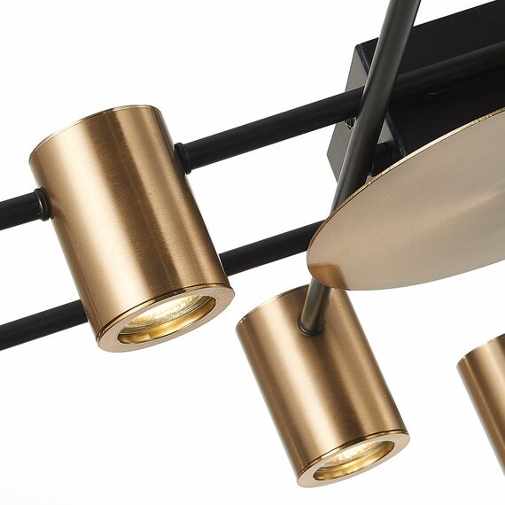 SL1207.402.08 Светильник потолочный ST-Luce Черный/Латунь GU10 8*7W VEROLI, изображение 9