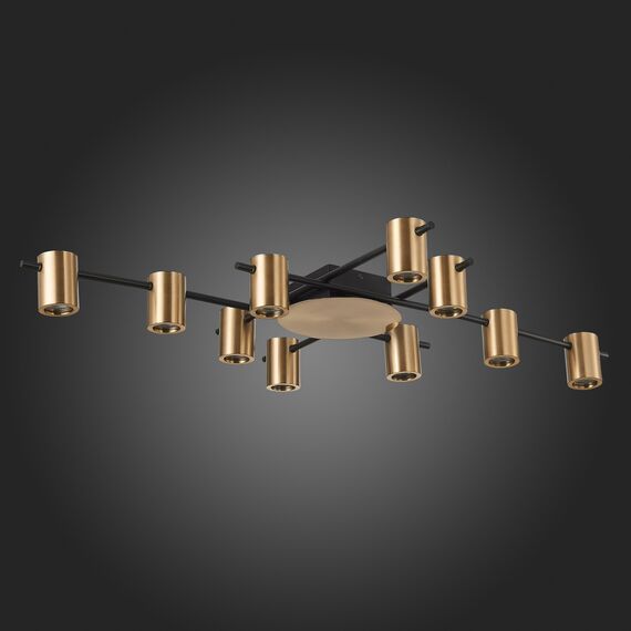 SL1207.402.10 Светильник потолочный ST-Luce Черный/Латунь GU10 10*7W VEROLI, изображение 2