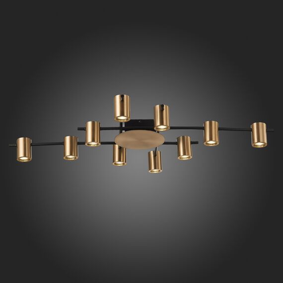 SL1207.402.10 Светильник потолочный ST-Luce Черный/Латунь GU10 10*7W VEROLI, изображение 5