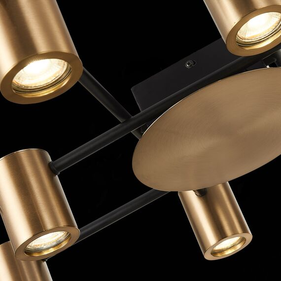 SL1207.402.10 Светильник потолочный ST-Luce Черный/Латунь GU10 10*7W VEROLI, изображение 7