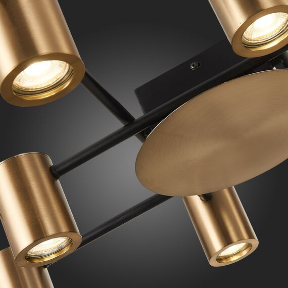 SL1207.402.10 Светильник потолочный ST-Luce Черный/Латунь GU10 10*7W VEROLI, изображение 8