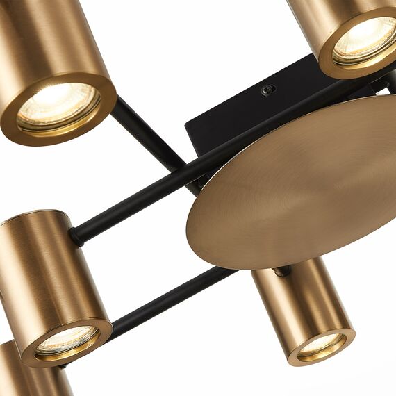 SL1207.402.10 Светильник потолочный ST-Luce Черный/Латунь GU10 10*7W VEROLI, изображение 9