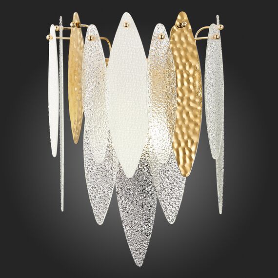 SL1224.201.02 Бра ST-Luce Золотистый/Прозрачный, Белый E14 2*60W LASTRA, изображение 2