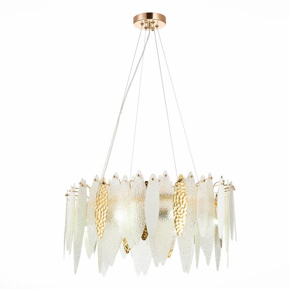 SL1224.203.08 Люстра подвесная ST-Luce Золотистый/Прозрачный, Белый E14 8*60W LASTRA, изображение 6