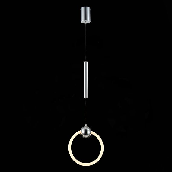 SL1578.103.01 Подвес ST-Luce Хром/Белый,Хром LED 1*15W 3000K GIERA