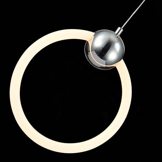 SL1578.103.01 Подвес ST-Luce Хром/Белый,Хром LED 1*15W 3000K GIERA, изображение 7