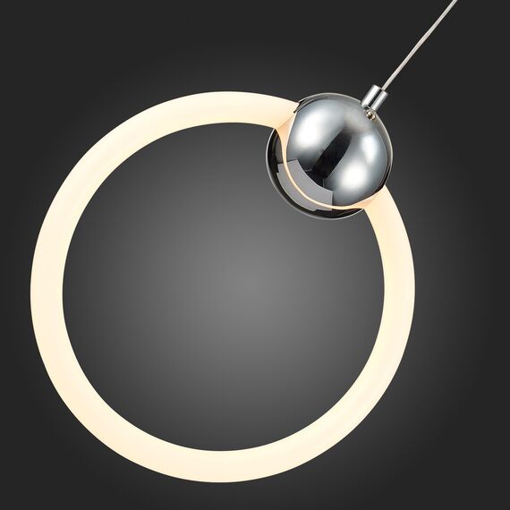 SL1578.103.01 Подвес ST-Luce Хром/Белый,Хром LED 1*15W 3000K GIERA, изображение 8