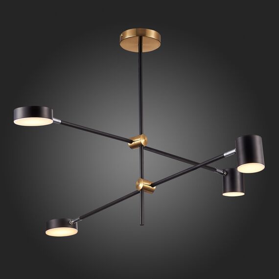 SL1604.432.04 Светильник потолочный ST-Luce Черный, Латунь/Черный LED 4*5W 3000K RODRIGO, изображение 2