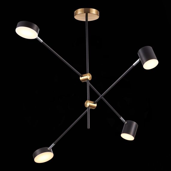 SL1604.432.04 Светильник потолочный ST-Luce Черный, Латунь/Черный LED 4*5W 3000K RODRIGO, изображение 4