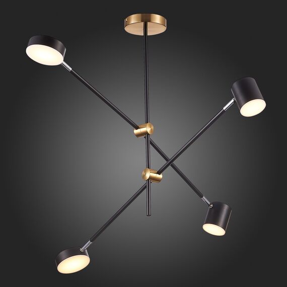 SL1604.432.04 Светильник потолочный ST-Luce Черный, Латунь/Черный LED 4*5W 3000K RODRIGO, изображение 5