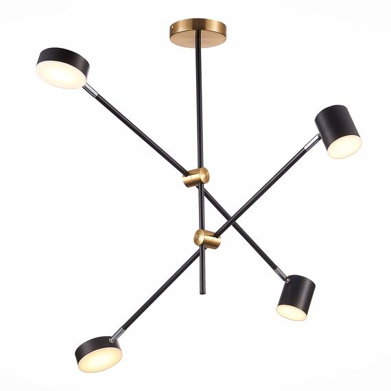 SL1604.432.04 Светильник потолочный ST-Luce Черный, Латунь/Черный LED 4*5W 3000K RODRIGO, изображение 6