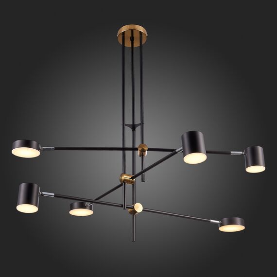SL1604.432.06 Светильник потолочный ST-Luce Черный, Латунь/Черный LED 6*5W 3000K RODRIGO, изображение 2