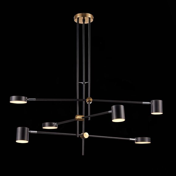 SL1604.432.06 Светильник потолочный ST-Luce Черный, Латунь/Черный LED 6*5W 3000K RODRIGO, изображение 4