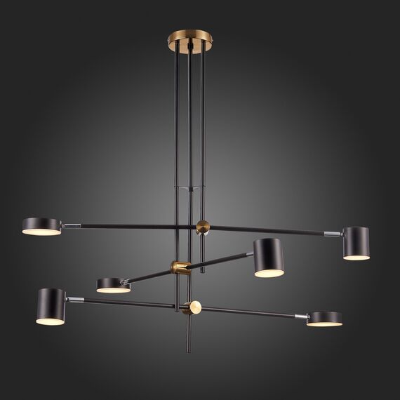 SL1604.432.06 Светильник потолочный ST-Luce Черный, Латунь/Черный LED 6*5W 3000K RODRIGO, изображение 5