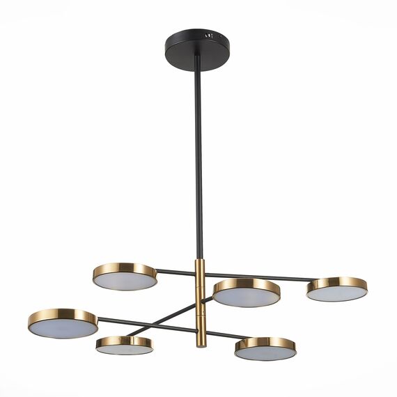 SL1605.413.06 Светильник подвесной ST-Luce Черный/Латунь, Белый LED 6*7,5W 3000K FARONE, изображение 6