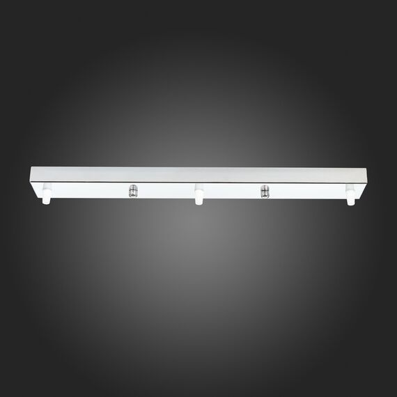 SL001.113.03 Потолочное крепление на 3 лампы (прямоугольное) ST-Luce Хром SL1, изображение 2