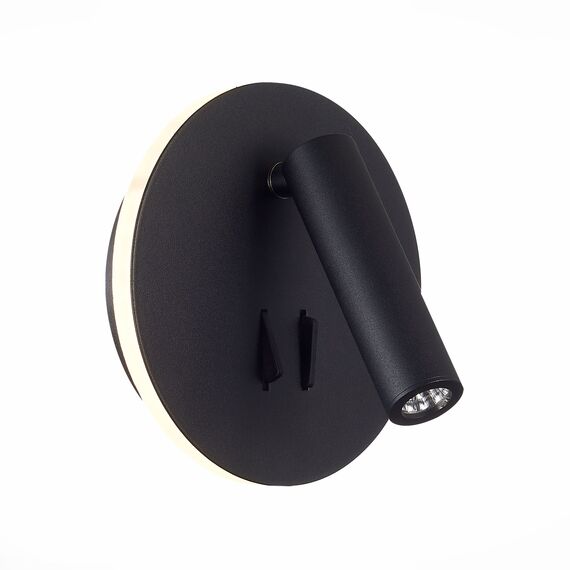 SL1586.413.01 Светильник настенный Черный LED 1*8W 3000K 624Lm Ra>80 24° IP20 L-xW155xH155 170-240V Настенные светильники, изображение 6