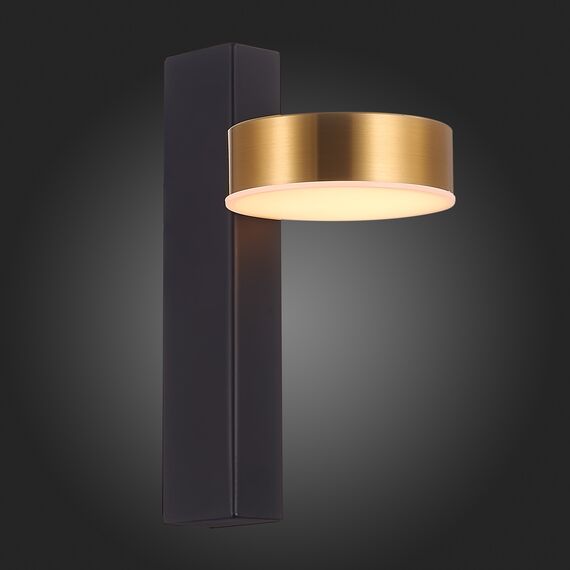 SL6000.301.01 Светильник настенный ST-Luce Черный/Латунь LED 1*7W 3000K PANCES, изображение 2