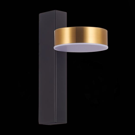 SL6000.301.01 Светильник настенный ST-Luce Черный/Латунь LED 1*7W 3000K PANCES, изображение 4