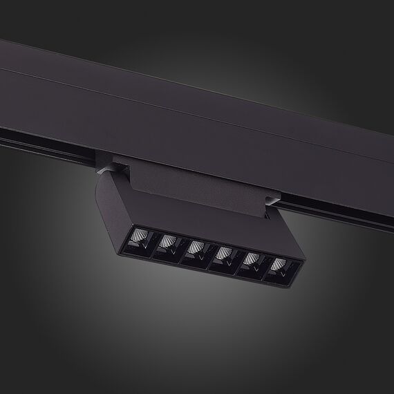 ST364.436.06 Магнитный трековый светильник Черный LED 1*6W 3000K 532Lm Ra>80 36° IP20 L120xW22xH108 SKYLINE 48, изображение 5