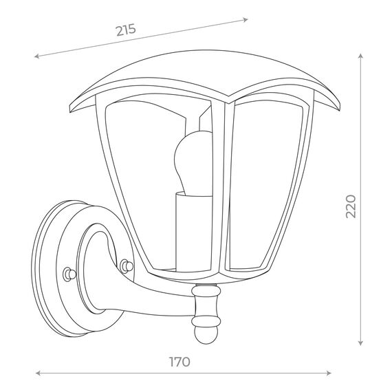 SL081.401.01 Светильник уличный настенный ST-Luce Черный/Черный, Прозрачный E27 1*40W SIVINO, изображение 9