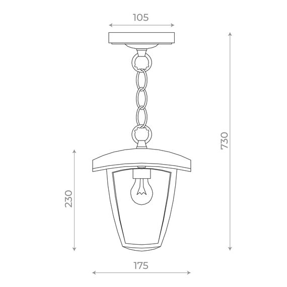 SL081.403.01 Светильник уличный подвесной ST-Luce Черный/Черный, Прозрачный E27 1*40W SIVINO, изображение 10