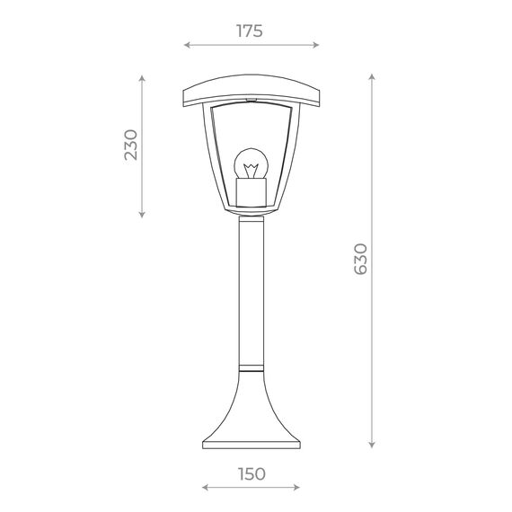 SL081.405.01 Светильник уличный наземный ST-Luce Черный/Черный, Прозрачный E27 1*40W SIVINO, изображение 9